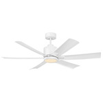 Flera Smart Ceiling Fan - Matte White / Matte White / Frosted