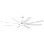 Flera Smart Ceiling Fan - Matte White / Matte White / Frosted