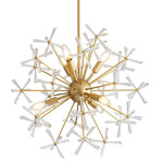 Dandelion Pendant - Matte Gold
