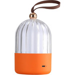 Lunari Rechargeable Lantern - Orange / Clear
