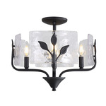 Bloem Semi Flush Ceiling Light - Black