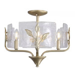 Bloem Semi Flush Ceiling Light - White Gold