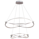 Spirale Tiered Chandelier - Satin Nickel