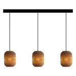 Ausi Linear Scraplights Pendant - Black / Natural
