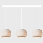 Ausi Linear Scraplights Pendant - White / White