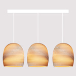 Bell Linear Scraplight Pendant - White / Blonde