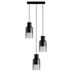 Barro Cluster Circular Pendant - Charcoal / Smoke