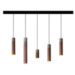 Roest Linear Pendant - Black / Rust / Zinc