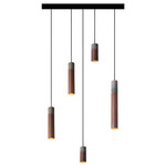 Roest Cluster Circular Pendant - Black / Rust / Zinc