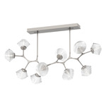 Mesa Modern Branch Linear Chandelier - Beige Silver / Mesa Clear
