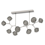 Mesa Modern Branch Linear Chandelier - Beige Silver / Mesa Smoke