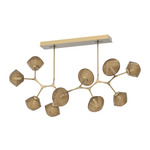 Mesa Modern Branch Linear Chandelier - Gilded Brass / Mesa Bronze