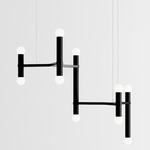 Molecule Chandelier - Black / Black Oak