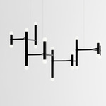 Molecule Chandelier - Black / Black Oak