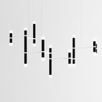 Molecule Chandelier - White / Black Oak