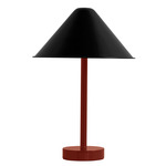 Eave Table Lamp - Oxide Red / Black Shade