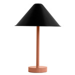 Eave Table Lamp - Peach / Black Shade