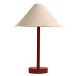 Eave Table Lamp - Oxide Red / Bone Shade