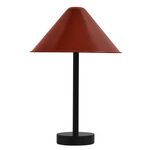Eave Table Lamp - Black / Oxide Red Shade