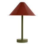 Eave Table Lamp - Reed Green / Oxide Red Shade