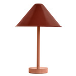 Eave Table Lamp - Peach / Oxide Red Shade