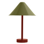 Eave Table Lamp - Oxide Red / Reed Green Shade