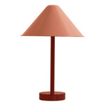 Eave Table Lamp - Oxide Red / Peach Shade