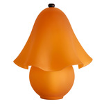Fazzo Table Lamp - Blackened Brass / Sandblasted Amber