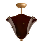 Fazzo Surface Mount - Brass / Tobacco with Pistachio Embellishments