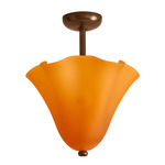 Fazzo Surface Mount - Patina Brass / Sandblasted Amber