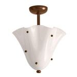 Fazzo Surface Mount - Patina Brass / Opaline with Pistachio Embellishments