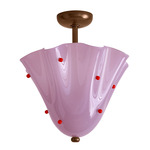 Fazzo Surface Mount - Patina Brass / Lilac with Poppy Embelleshments