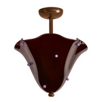 Fazzo Surface Mount - Patina Brass / Tobacco with Lilac Embellishments