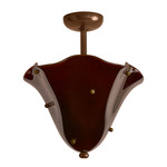 Fazzo Surface Mount - Patina Brass / Tobacco with Pistachio Embellishments