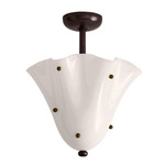 Fazzo Surface Mount - Blackened Brass / Opaline with Pistachio Embellishments
