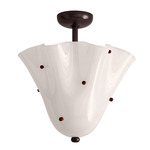 Fazzo Surface Mount - Blackened Brass / Opaline with Amber Embellishments