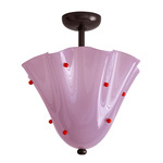 Fazzo Surface Mount - Blackened Brass / Lilac with Poppy Embelleshments