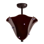 Fazzo Surface Mount - Blackened Brass / Tobacco with Lilac Embellishments