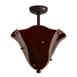 Fazzo Surface Mount - Blackened Brass / Tobacco with Pistachio Embellishments