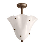 Fazzo Surface Mount - Pewter / Opaline with Pistachio Embellishments