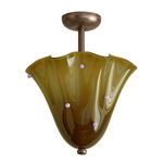 Fazzo Surface Mount - Pewter / Pistachio with Lilac Embelleshments