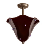 Fazzo Surface Mount - Pewter / Tobacco with Lilac Embellishments