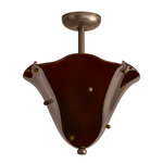Fazzo Surface Mount - Pewter / Tobacco with Pistachio Embellishments