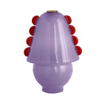 Calla Table Lamp - Patina Brass / Lilac with Poppy Embelleshments