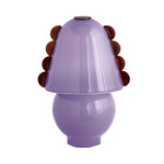 Calla Table Lamp - Blackened Brass / Lilac with Amber Embelleshments