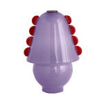 Calla Table Lamp - Blackened Brass / Lilac with Poppy Embelleshments