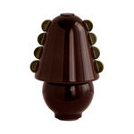 Calla Table Lamp - Blackened Brass / Tobacco with Pistachio Embellishments