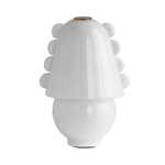 Calla Table Lamp - Pewter / Opaline with Opaline Embellishments