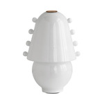 Gemma Table Lamp - Patina Brass / Opaline with Opaline Embellishments
