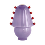 Gemma Table Lamp - Patina Brass / Lilac with Poppy Embelleshments